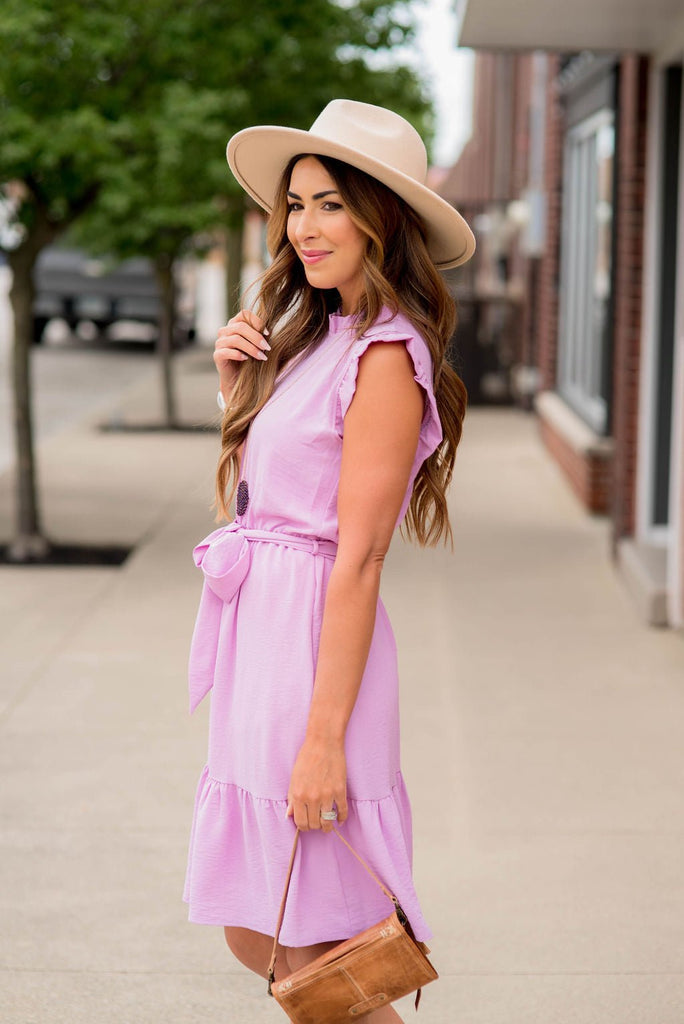 DUPLICATE Ruffle Trim Tie Tank Dress - Betsey's Boutique Shop