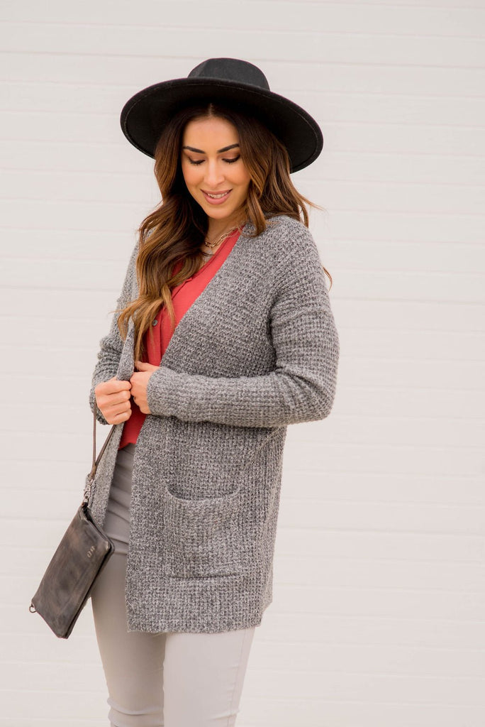 Knit Pocket Cardigan - Betsey's Boutique Shop