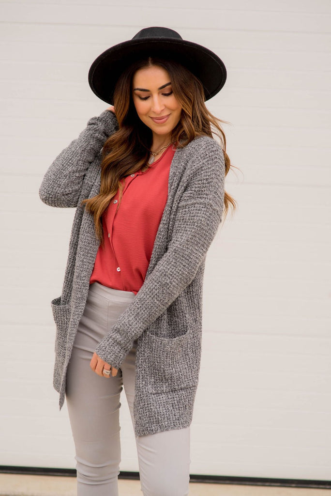 Knit Pocket Cardigan - Betsey's Boutique Shop