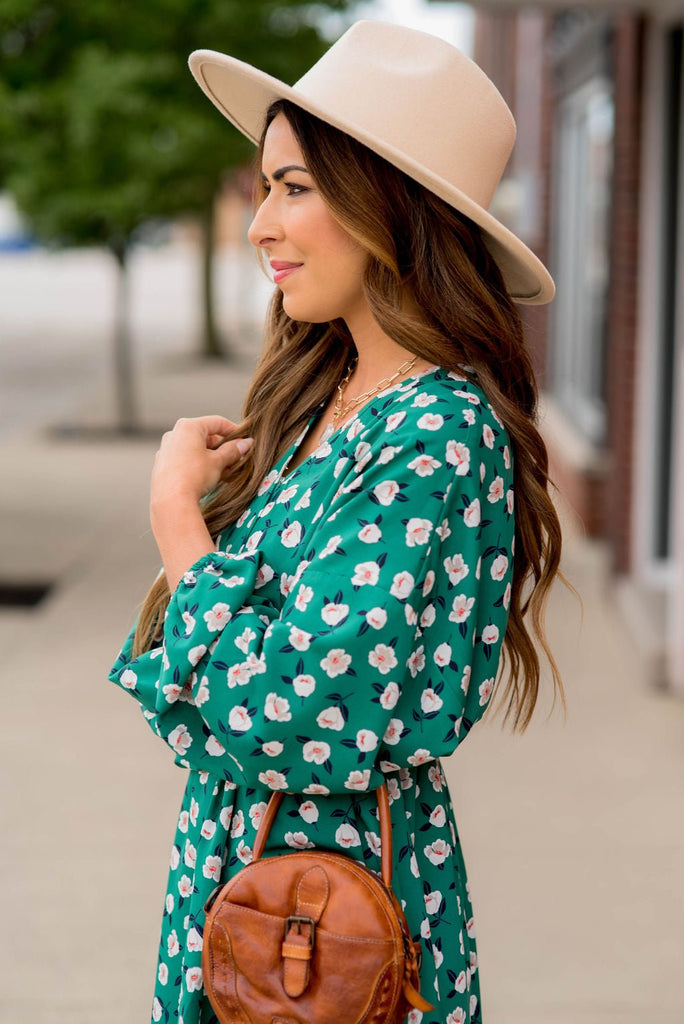 DUPLICATE Floating Floral Wrap Top Dress - Betsey's Boutique Shop