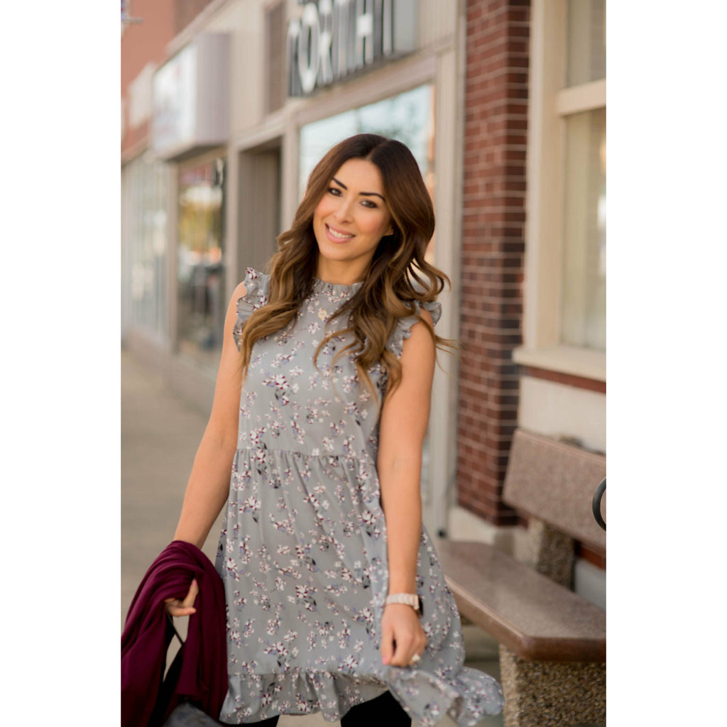 Floating Floral Tank Dress - Betsey's Boutique Shop