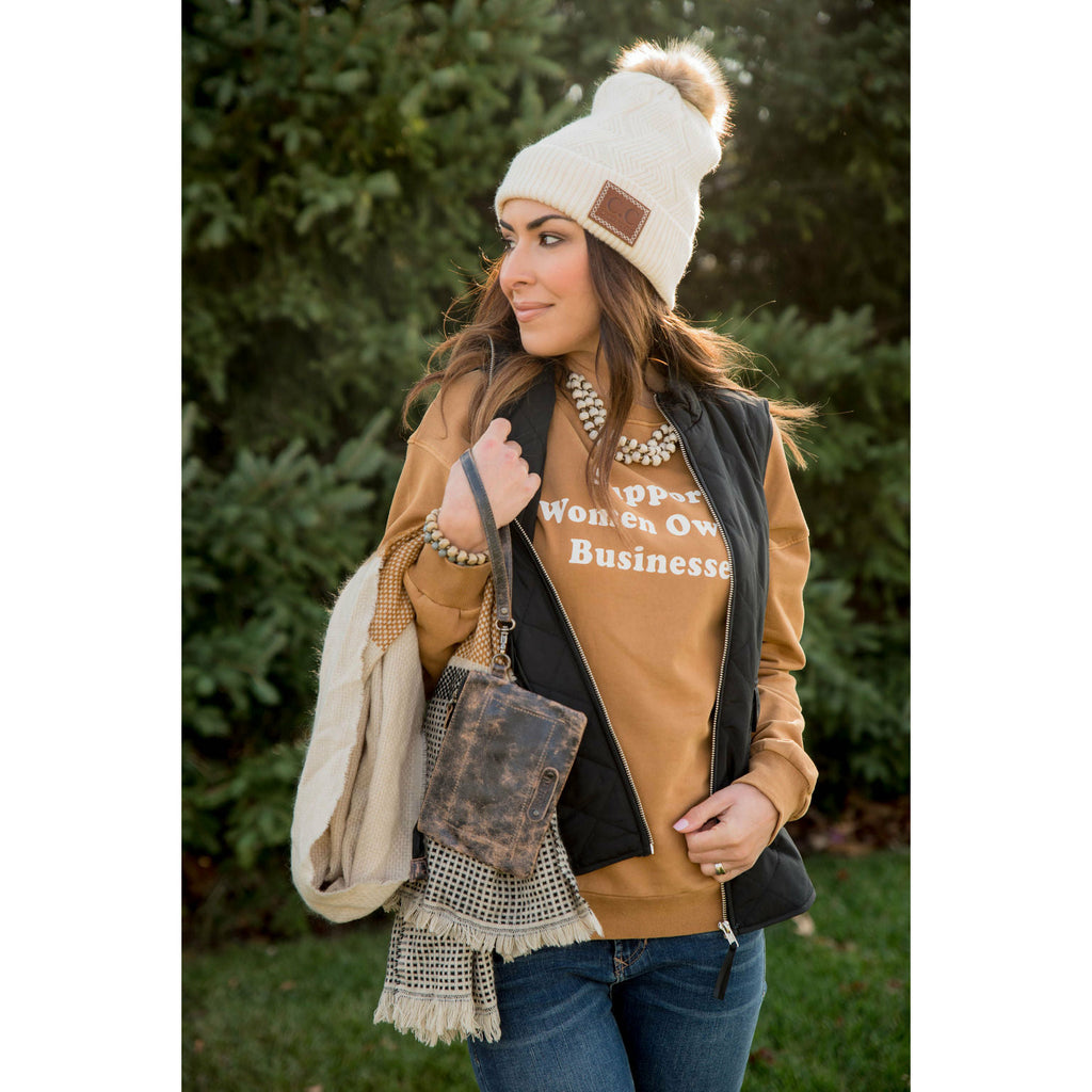 Support Women Owned Businesses Crewneck - Betsey's Boutique Shop