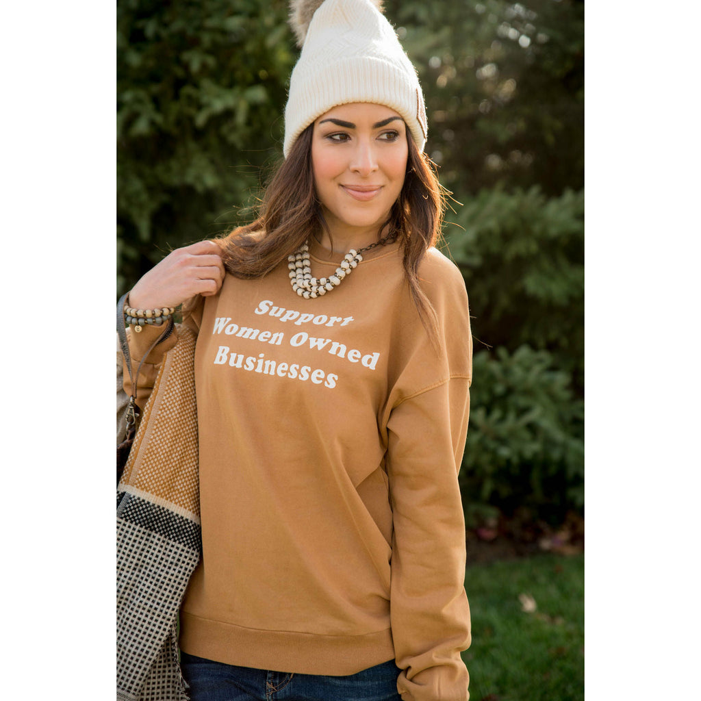 Support Women Owned Businesses Crewneck - Betsey's Boutique Shop