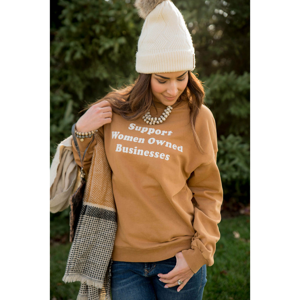 Support Women Owned Businesses Crewneck - Betsey's Boutique Shop