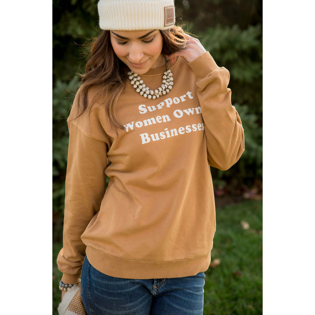 Support Women Owned Businesses Crewneck - Betsey's Boutique Shop