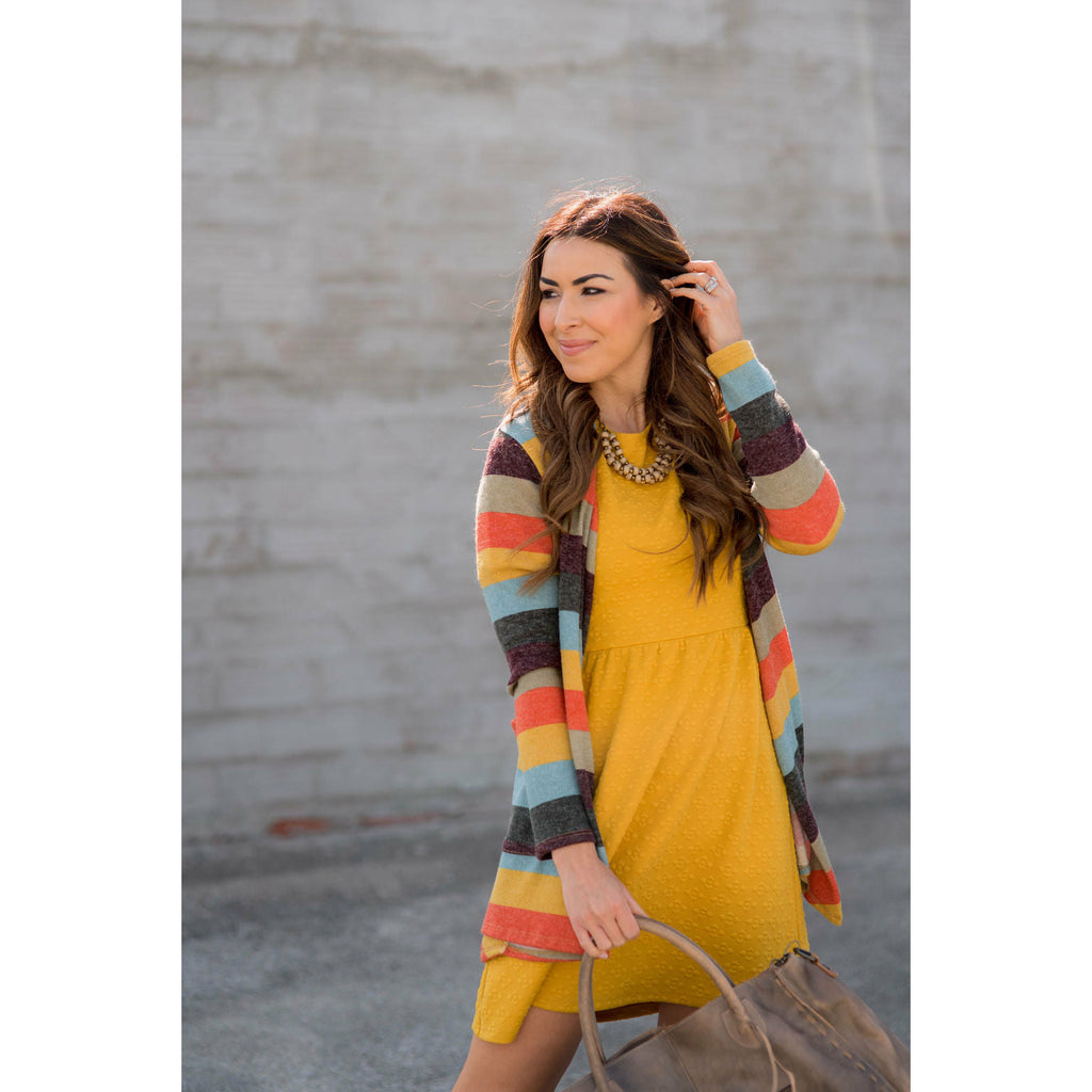 Lightweight Color Blocked Cardigan - Betsey's Boutique Shop