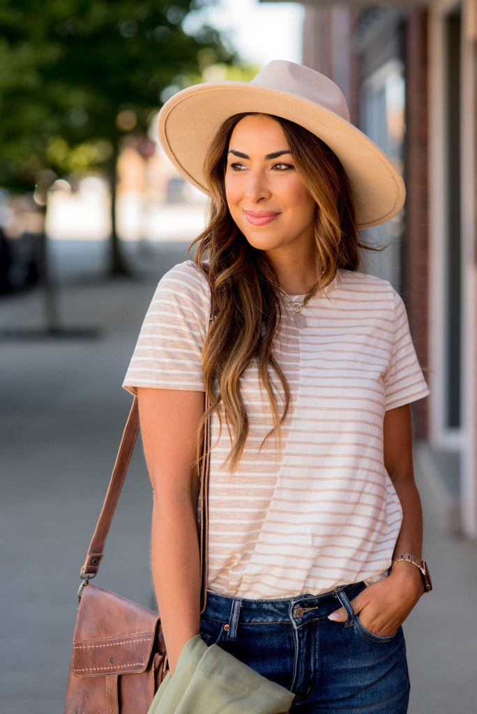 Asymmetrical Striped Tee - Betsey's Boutique Shop