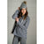 Striped Pocket Hoodie - Charcoal - Betsey's Boutique Shop - Shirts & Tops
