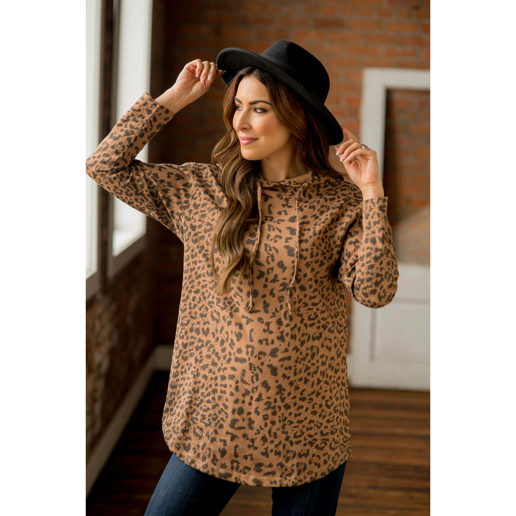 Leopard Tunic Hoodie - Betsey's Boutique Shop