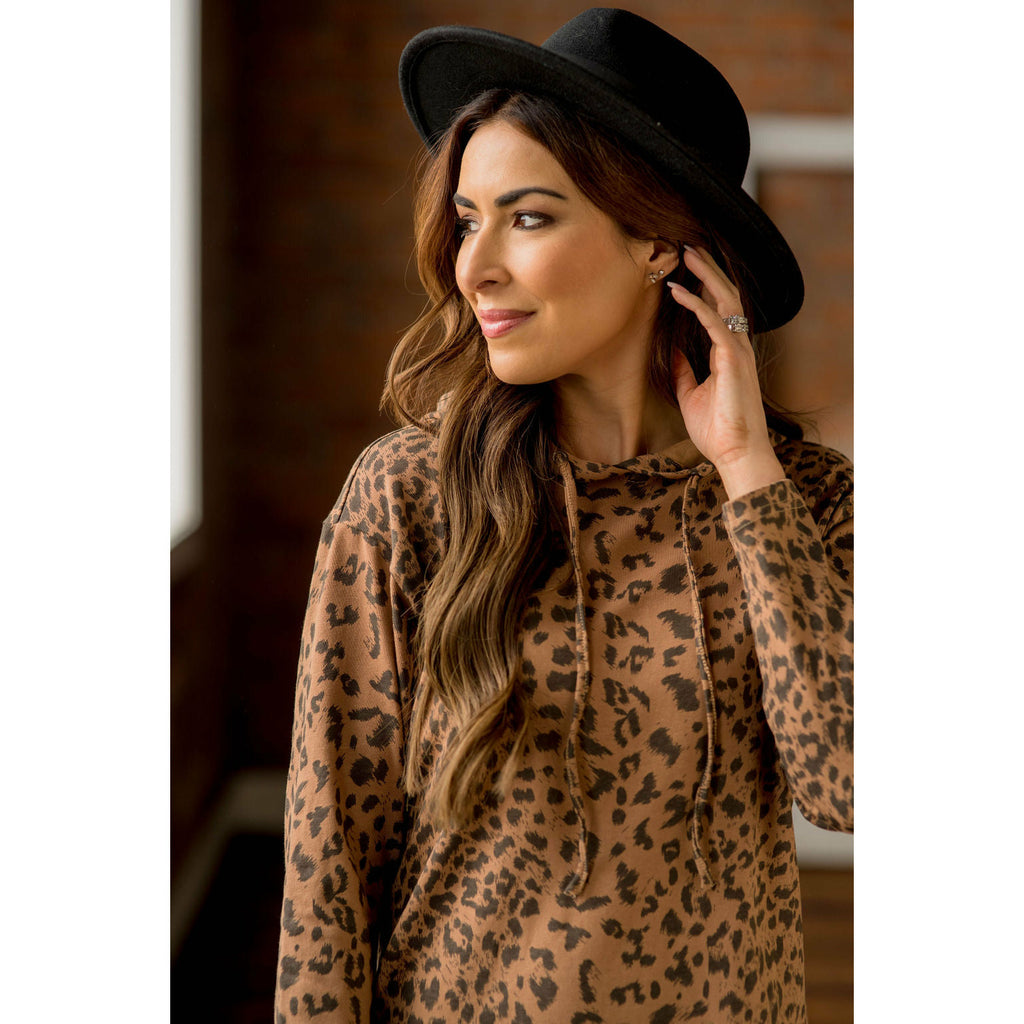 Leopard Tunic Hoodie - Betsey's Boutique Shop