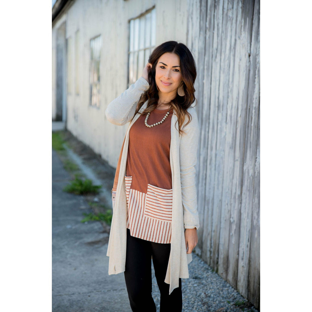 Basic Tunic Cardigan - Betsey's Boutique Shop - Coats & Jackets