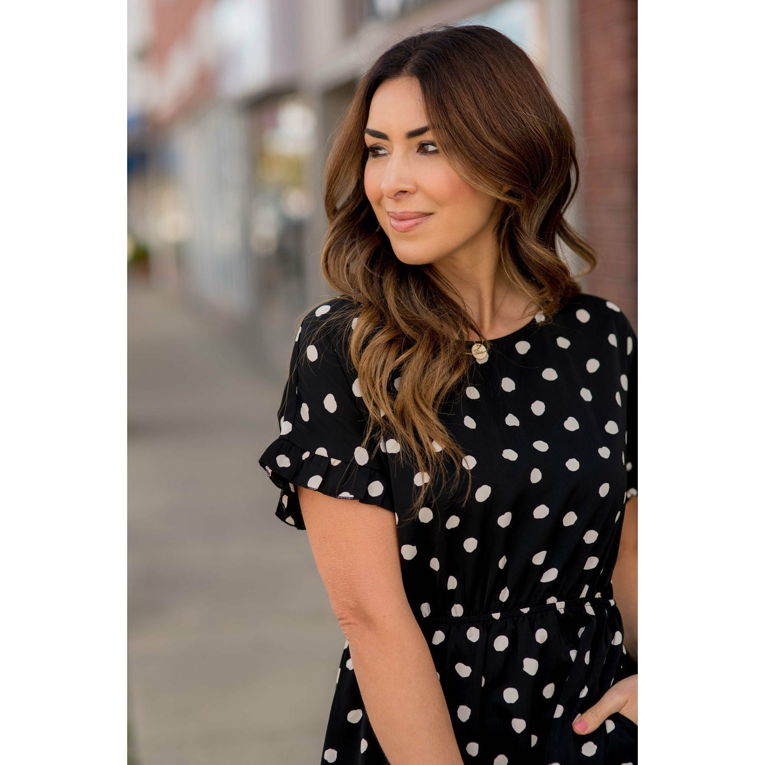Pretty in Polka Dots Dress Black / XL Pretty in Polka Dots Dress Black / XL