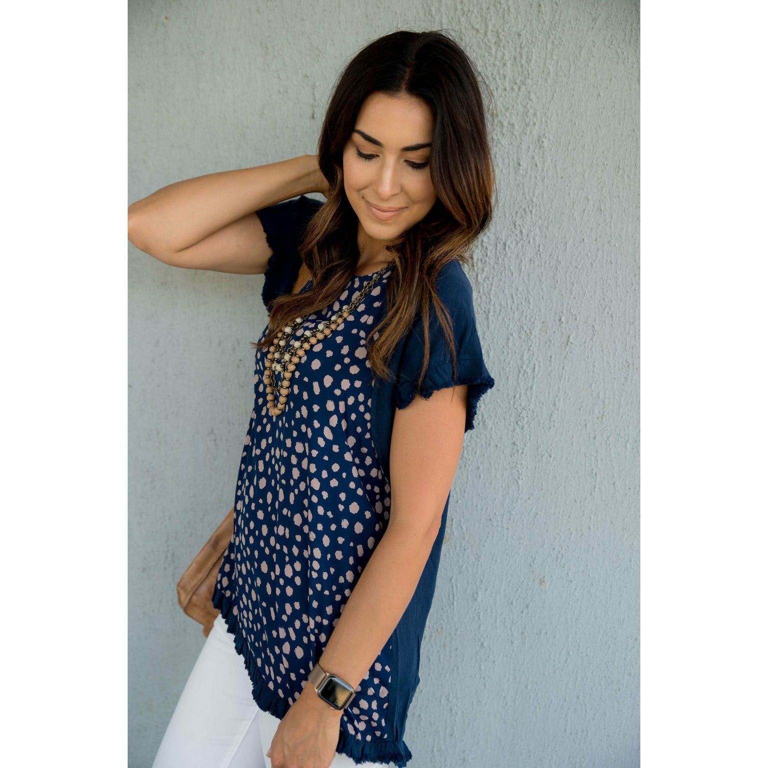 Cheetah Front Blouse - Betsey's Boutique Shop - Shirts & Tops