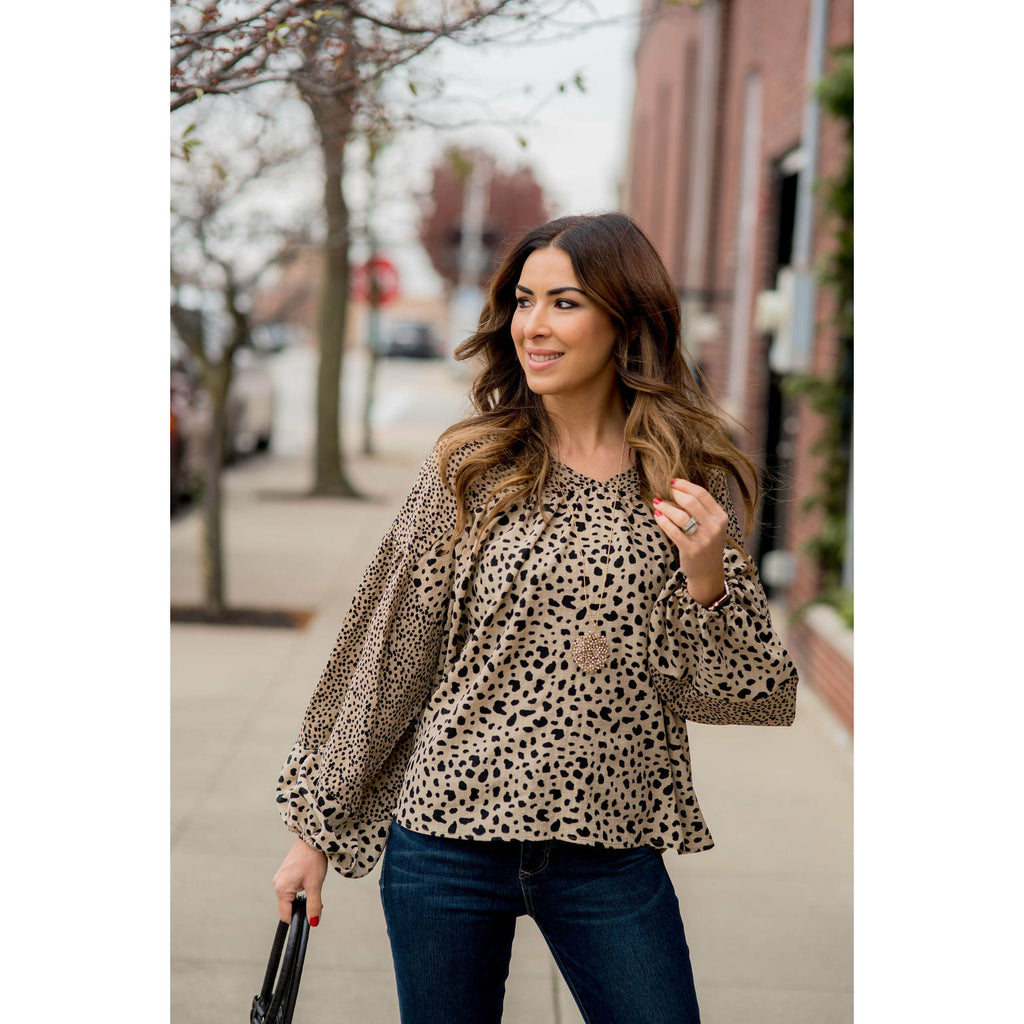 Double Leopard Print Blouse - Betsey's Boutique Shop