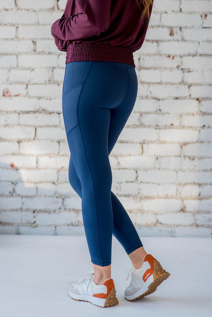 Thick Stitched Side Pocket Leggings - Betsey's Boutique Shop -