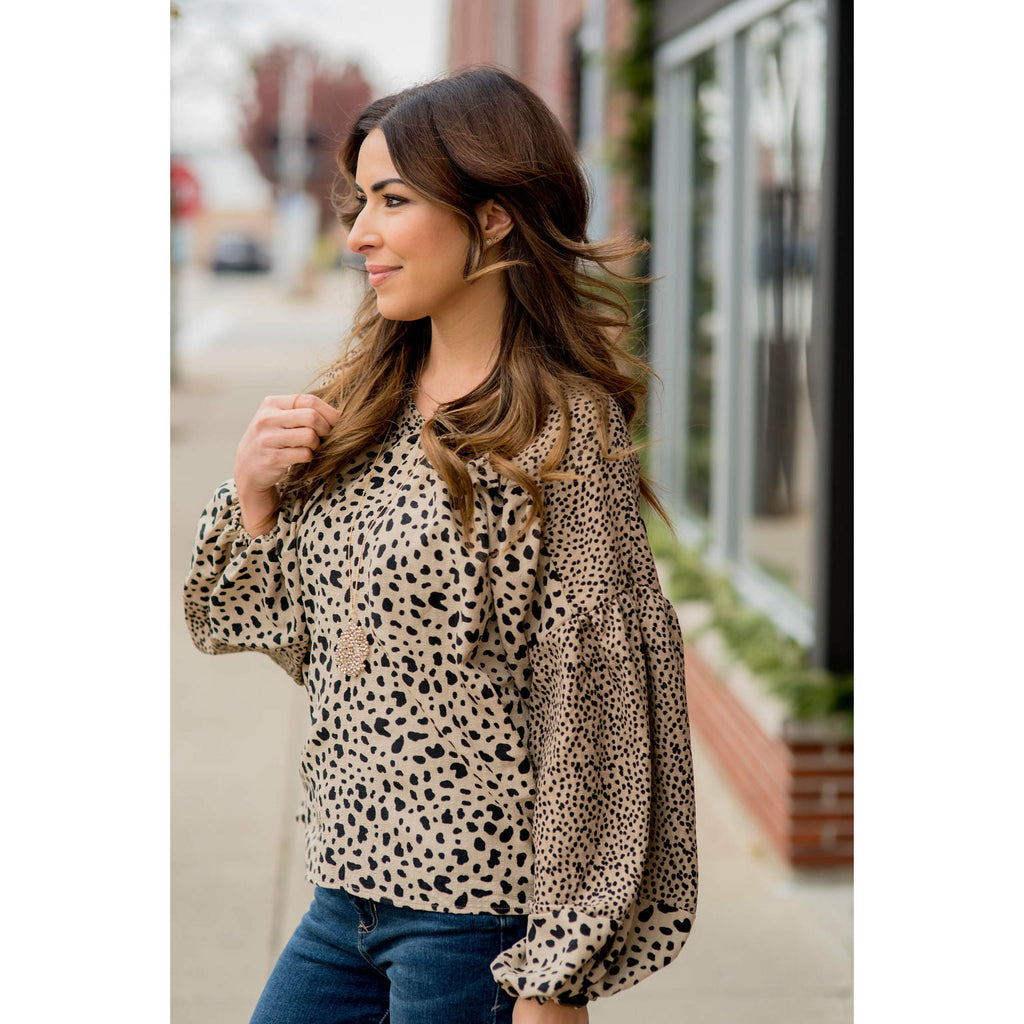 Double Leopard Print Blouse - Betsey's Boutique Shop