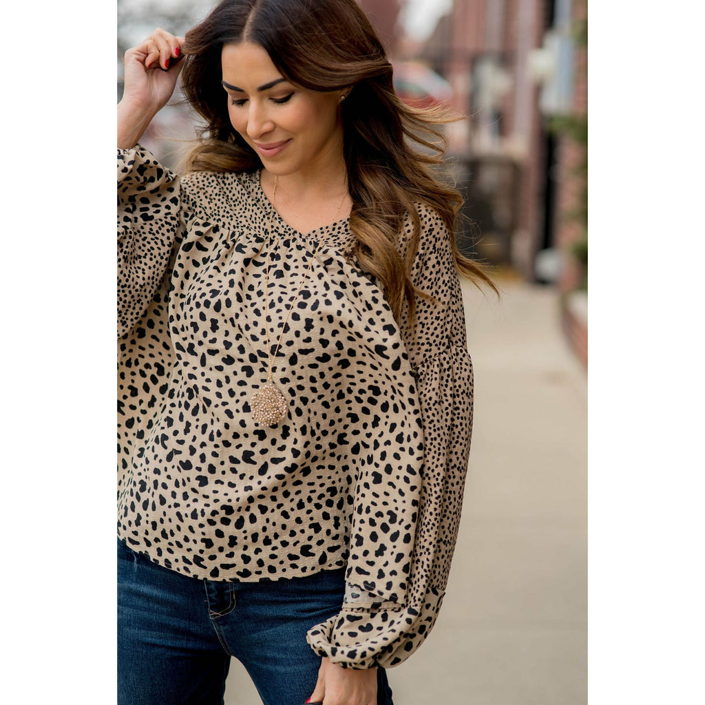 Double Leopard Print Blouse - Betsey's Boutique Shop