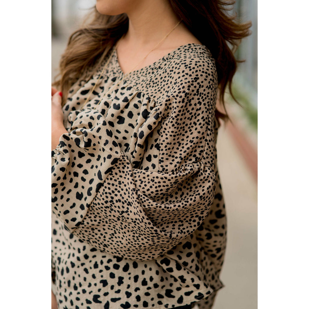 Double Leopard Print Blouse - Betsey's Boutique Shop