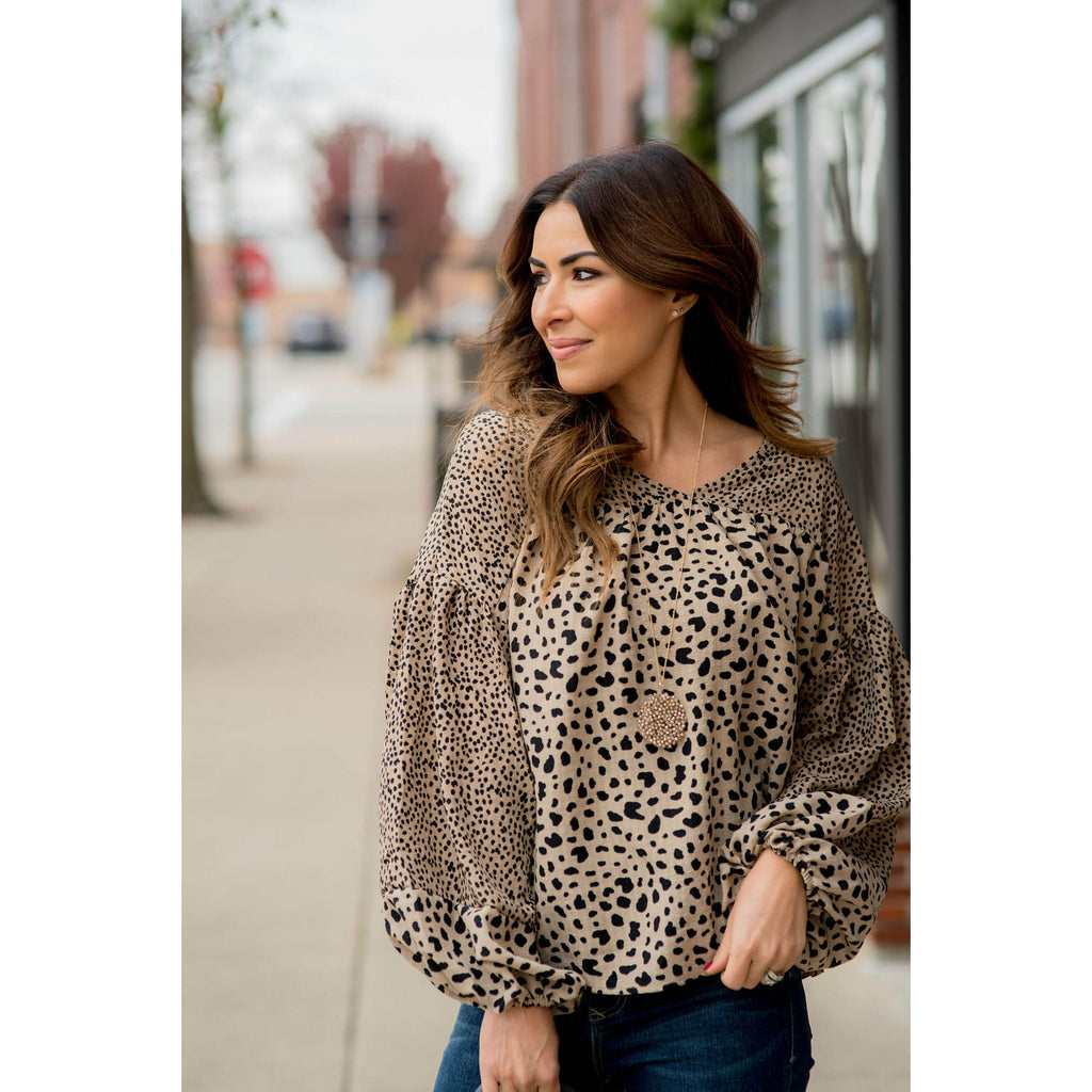 Double Leopard Print Blouse - Betsey's Boutique Shop