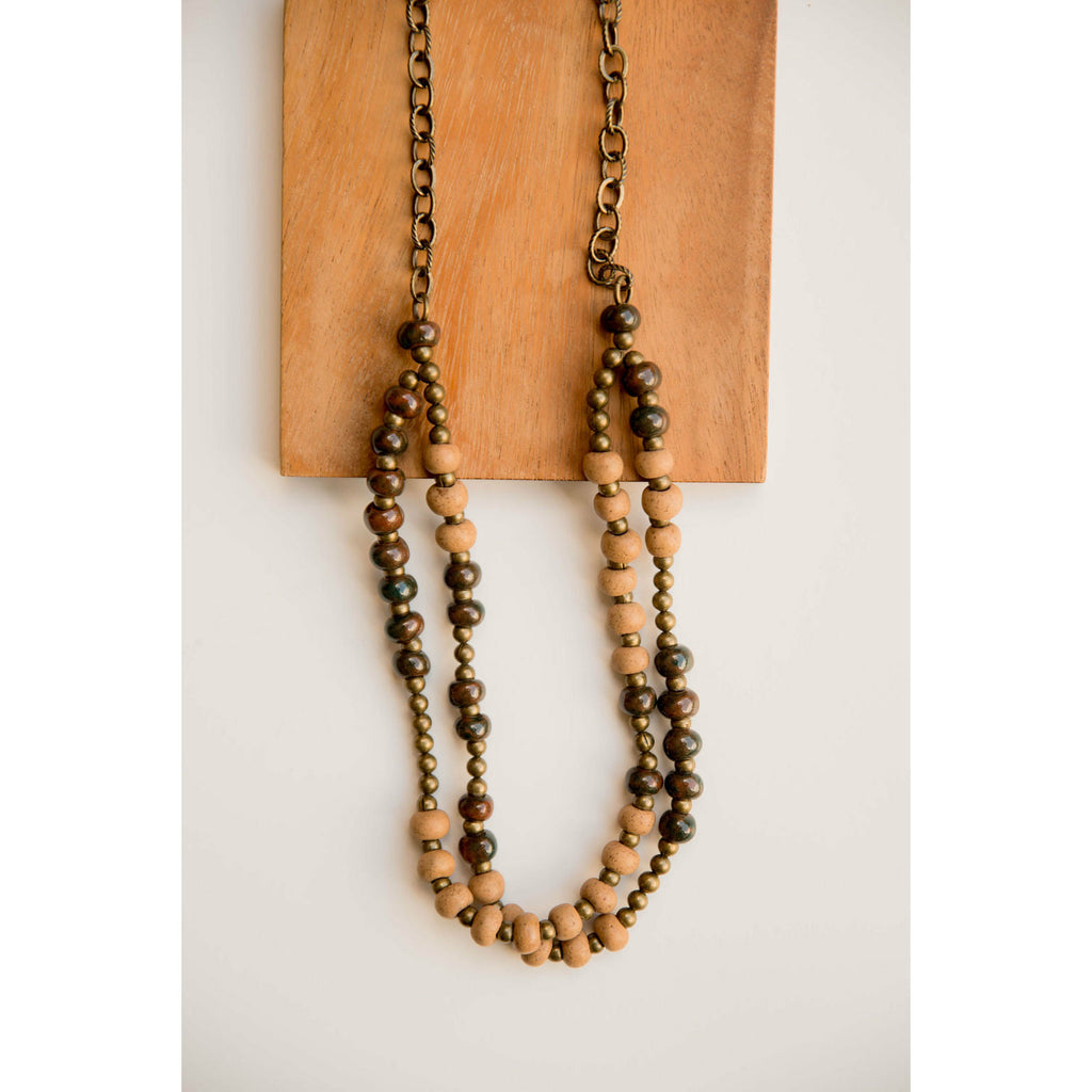 Bel Koz Double Clay Necklace - Betsey's Boutique Shop