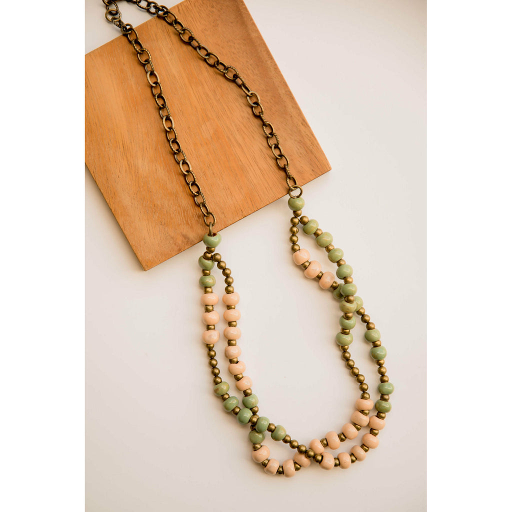 Bel Koz Double Clay Necklace - Betsey's Boutique Shop