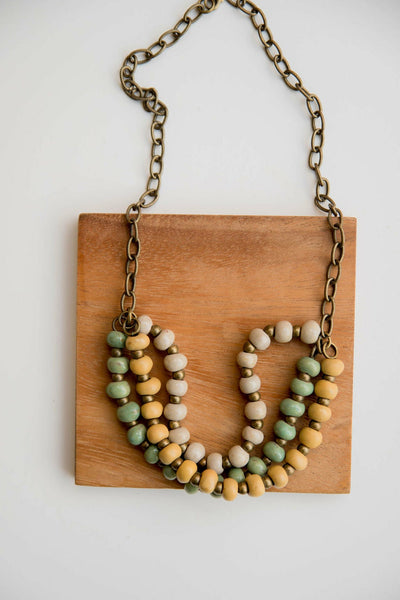 Bel Koz Mixed Triple Twist Clay Necklace