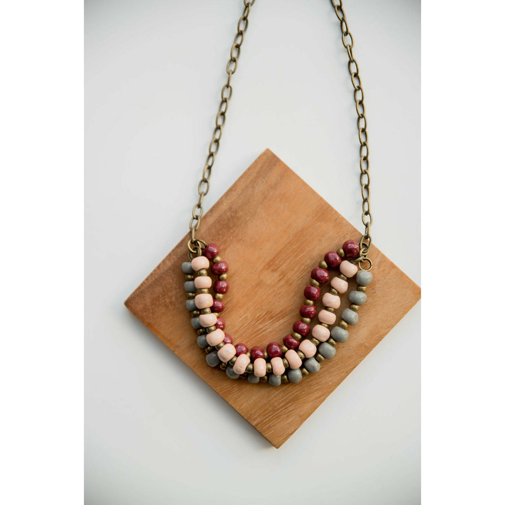 Bel Koz Mixed Triple Twist Clay Necklace - Betsey's Boutique Shop - Necklaces