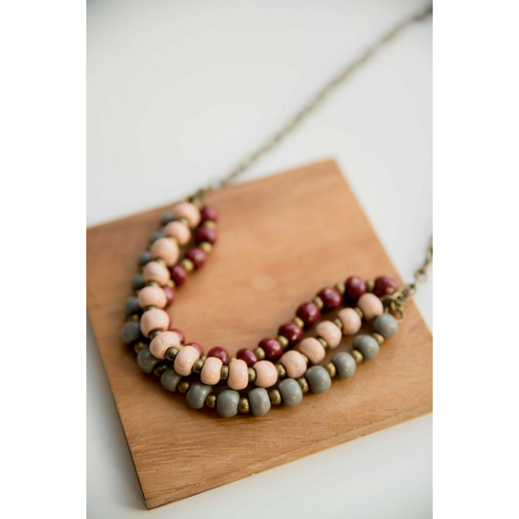 Bel Koz Mixed Triple Twist Clay Necklace - Betsey's Boutique Shop - Necklaces