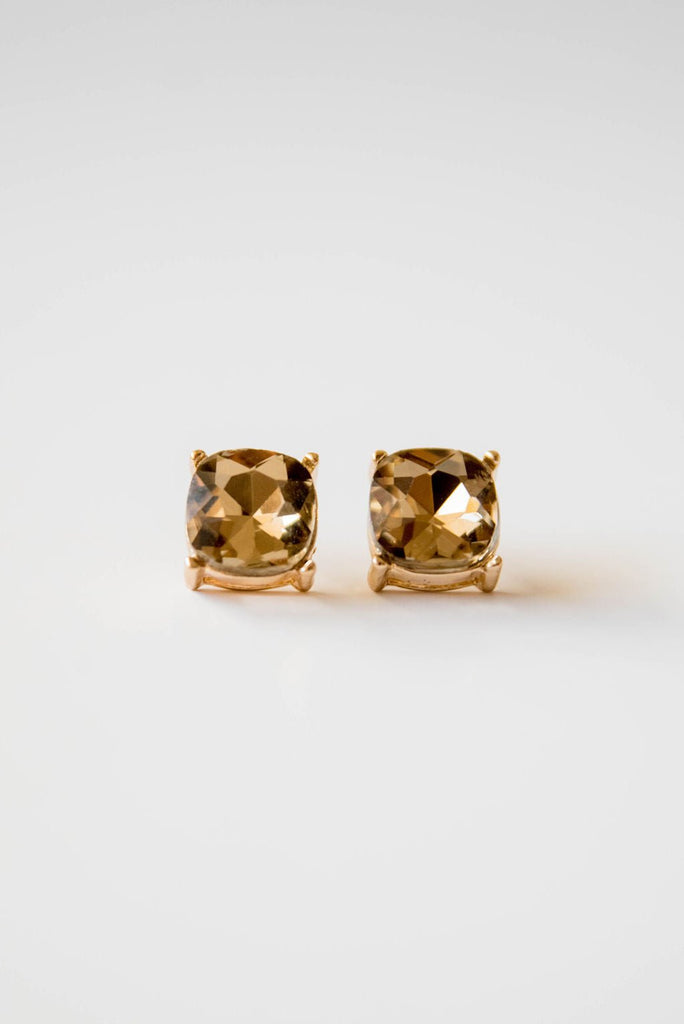 Squared Gem Stud Earrings - Betsey's Boutique Shop