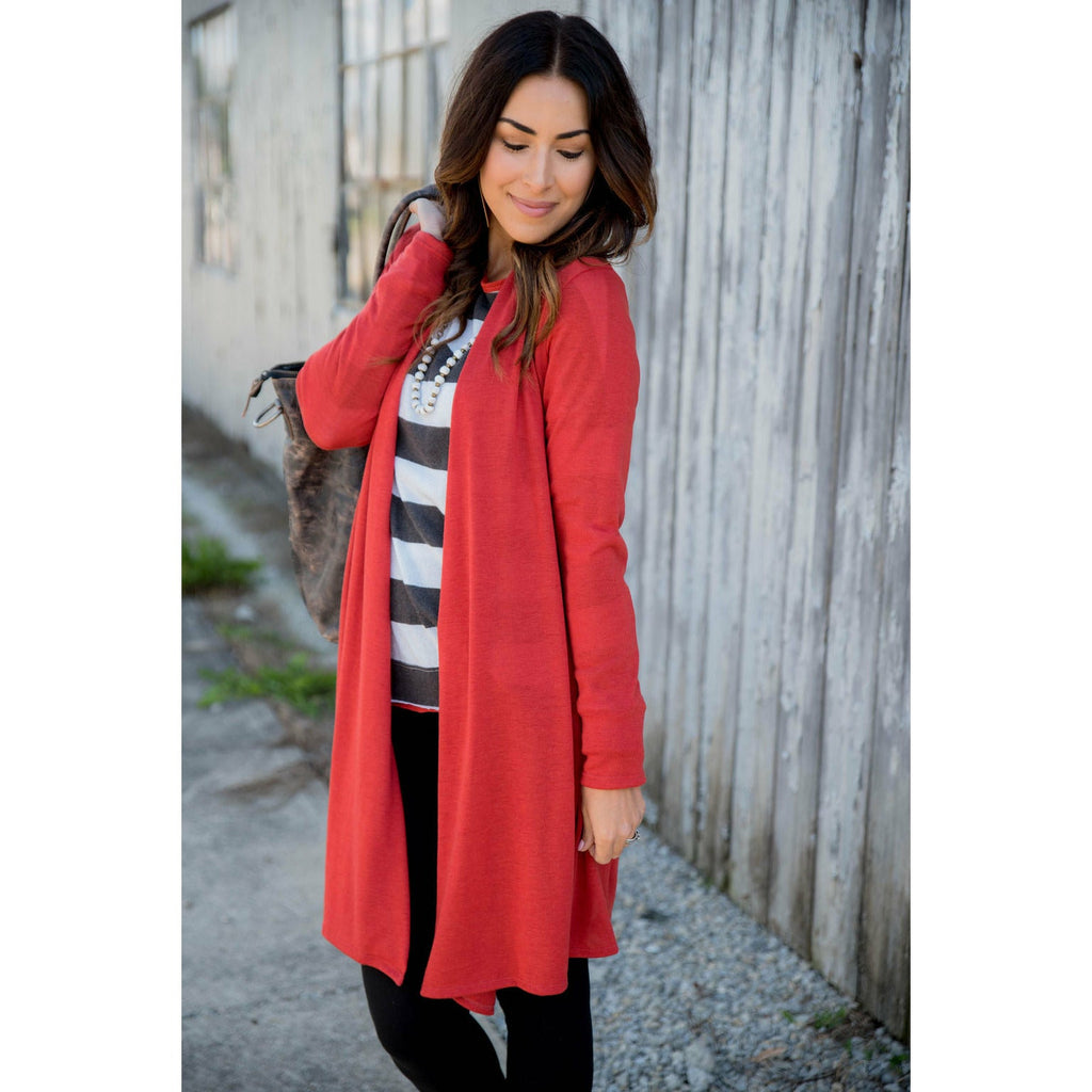 Basic Tunic Cardigan - Betsey's Boutique Shop - Coats & Jackets