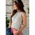 Ribbed Striped Button Accent Tank - Betsey's Boutique Shop - Shirts & Tops
