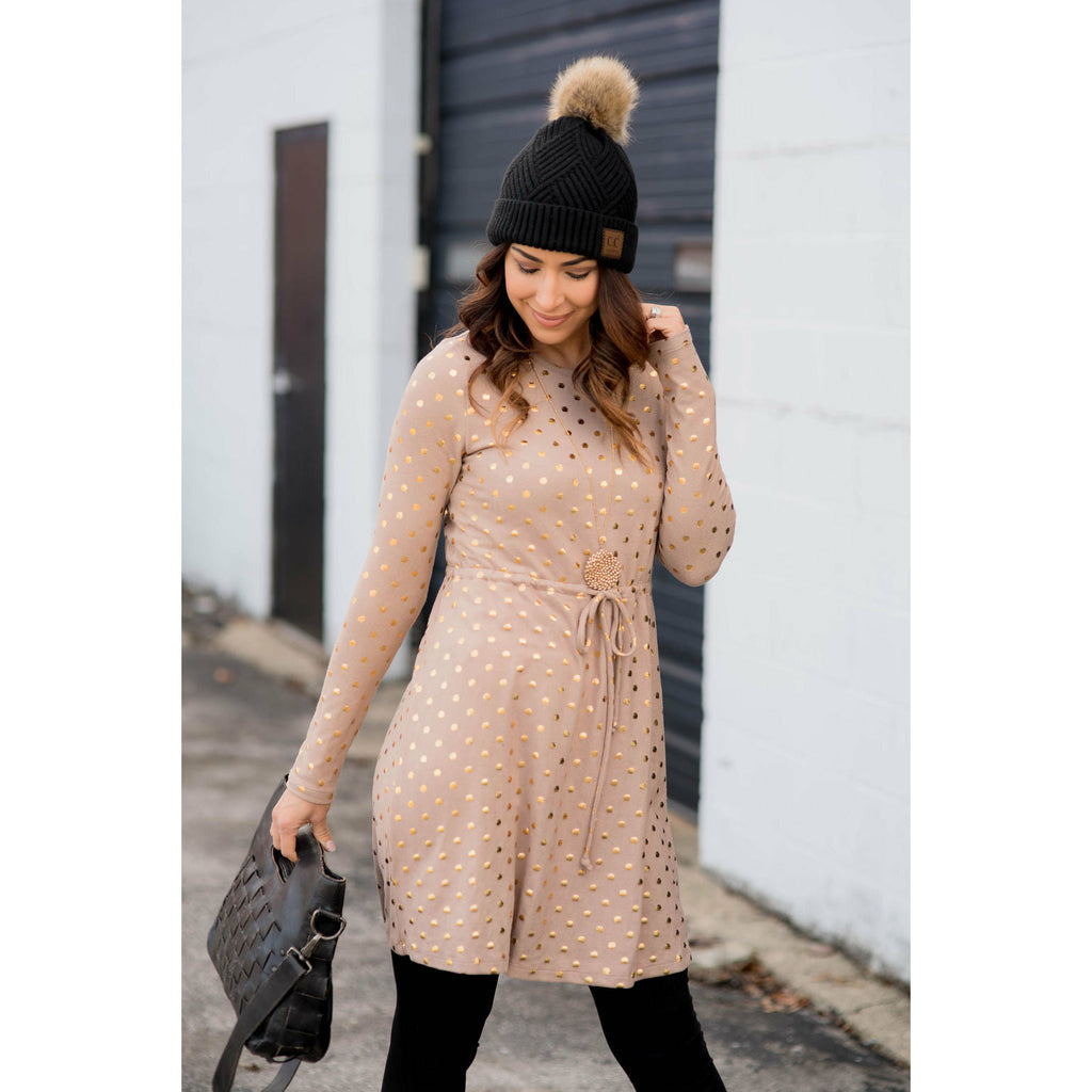 Metallic Dot Dress - Betsey's Boutique Shop