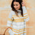 Touch Of Color Striped Cowl Neck Sweater
