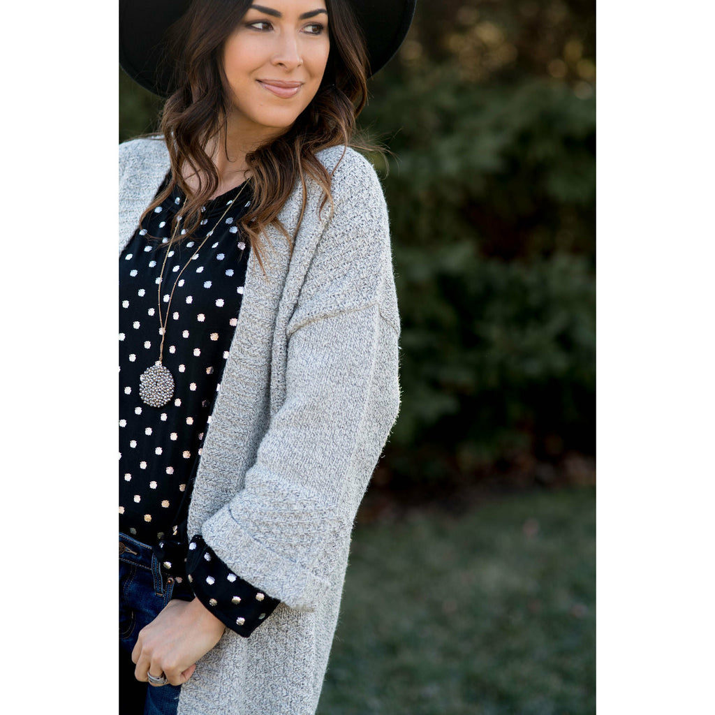 Light Grey Knit Cardigan - Betsey's Boutique Shop