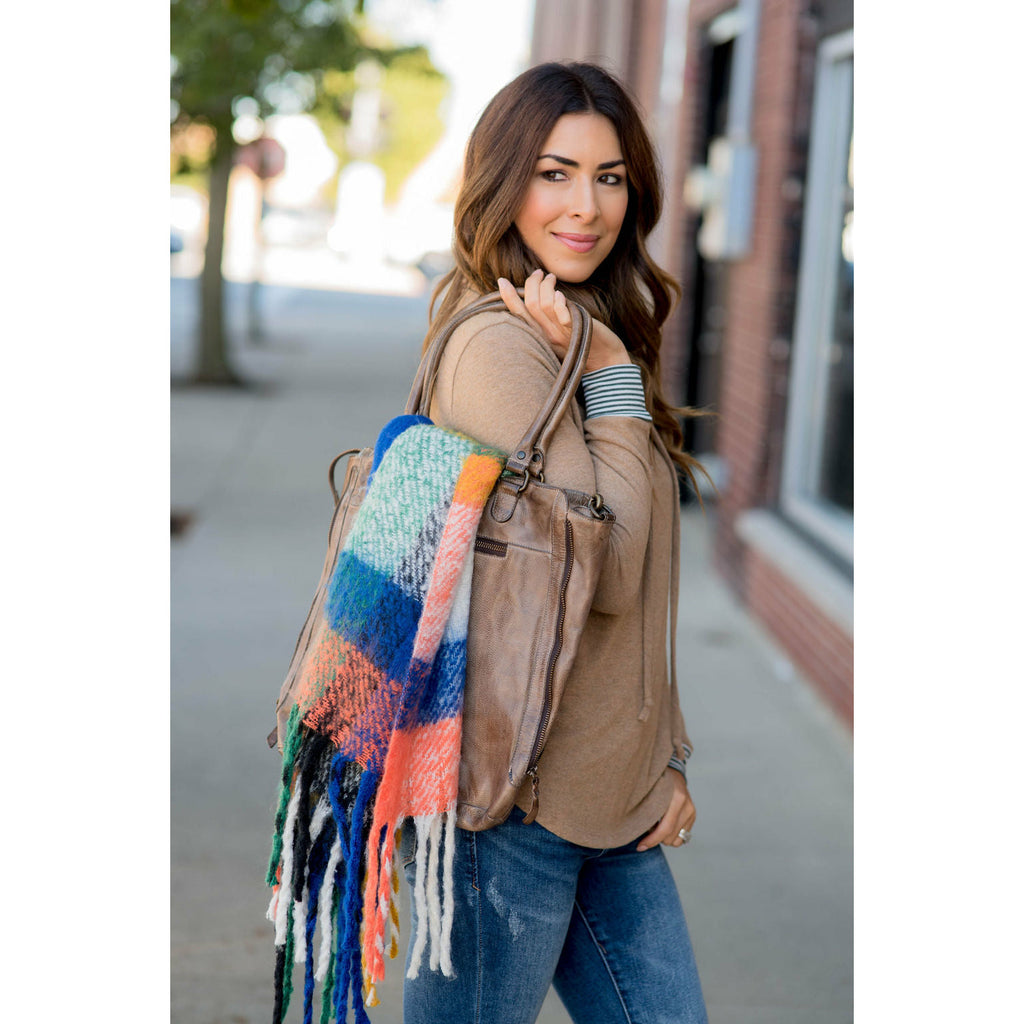 Fuzzy Wonders Multi Colored Scarf - Betsey's Boutique Shop - Scarves