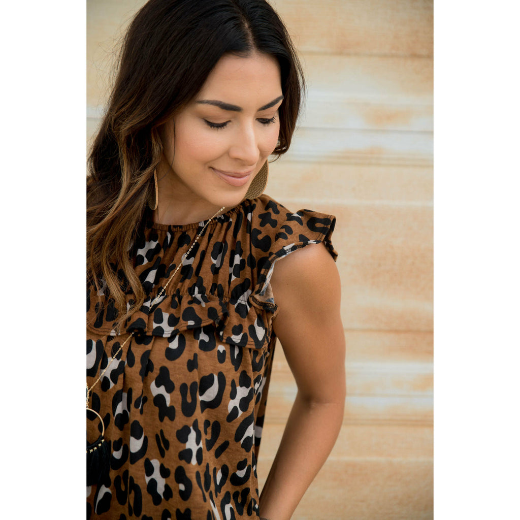 All the Ruffles Leopard Tank - Betsey's Boutique Shop