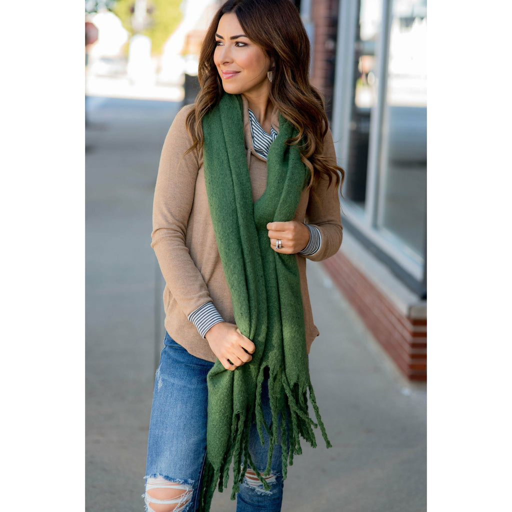 Cute & Cozy Twisted Fringe Scarf - Betsey's Boutique Shop