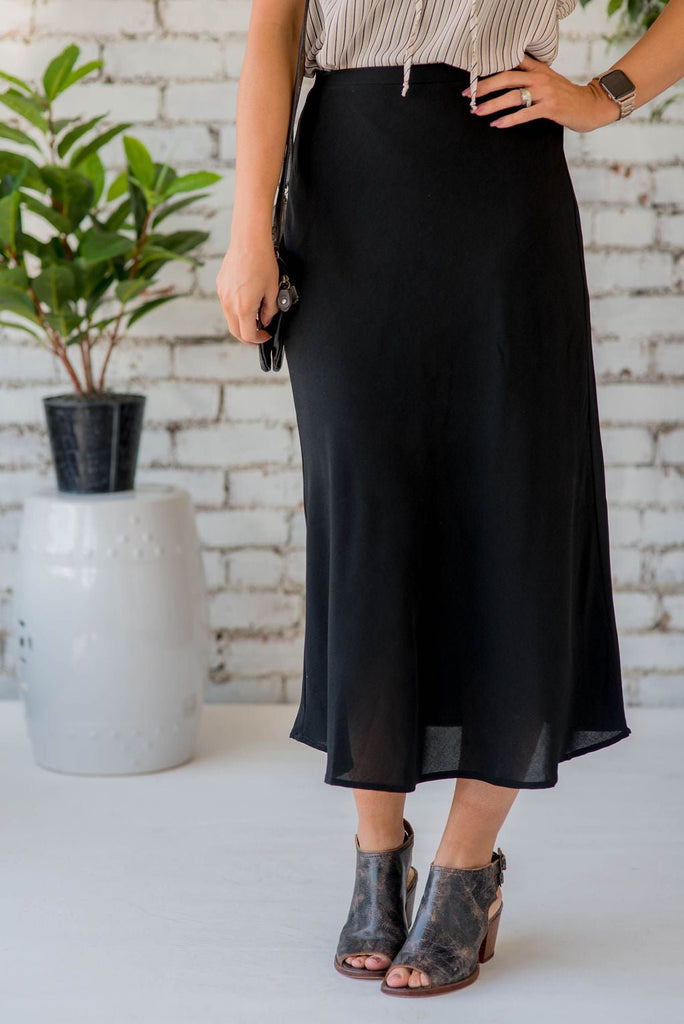 Lightweight Midi Skirt - Betsey's Boutique Shop -