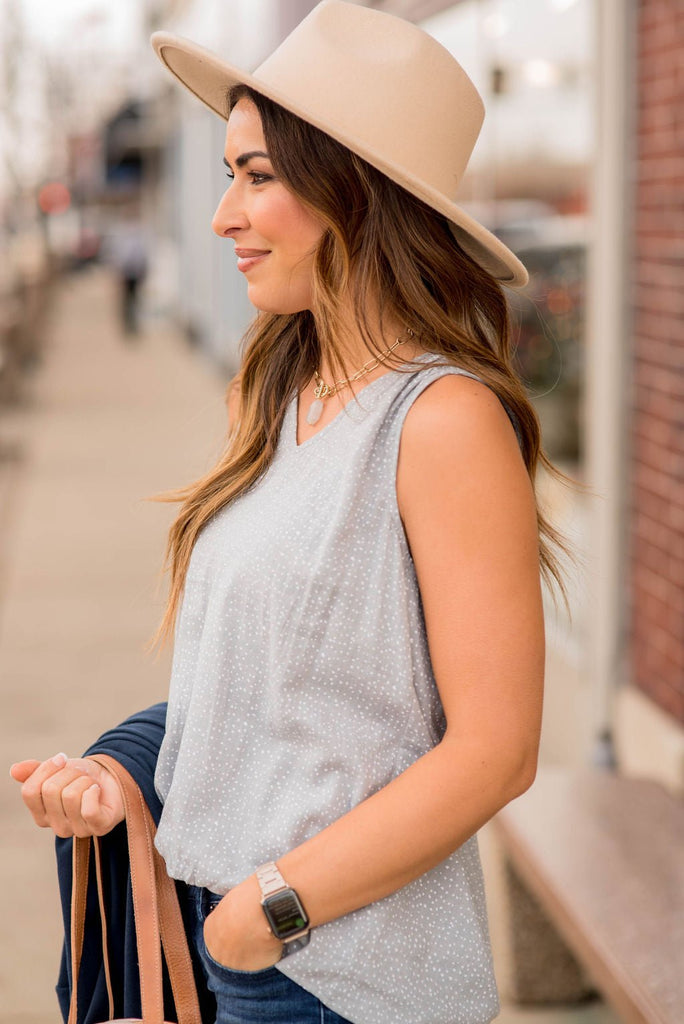 Dot V-Neck Tank - Betsey's Boutique Shop