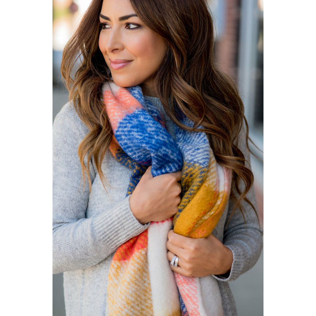 Fuzzy Wonders Multi Colored Scarf - Betsey's Boutique Shop - Scarves