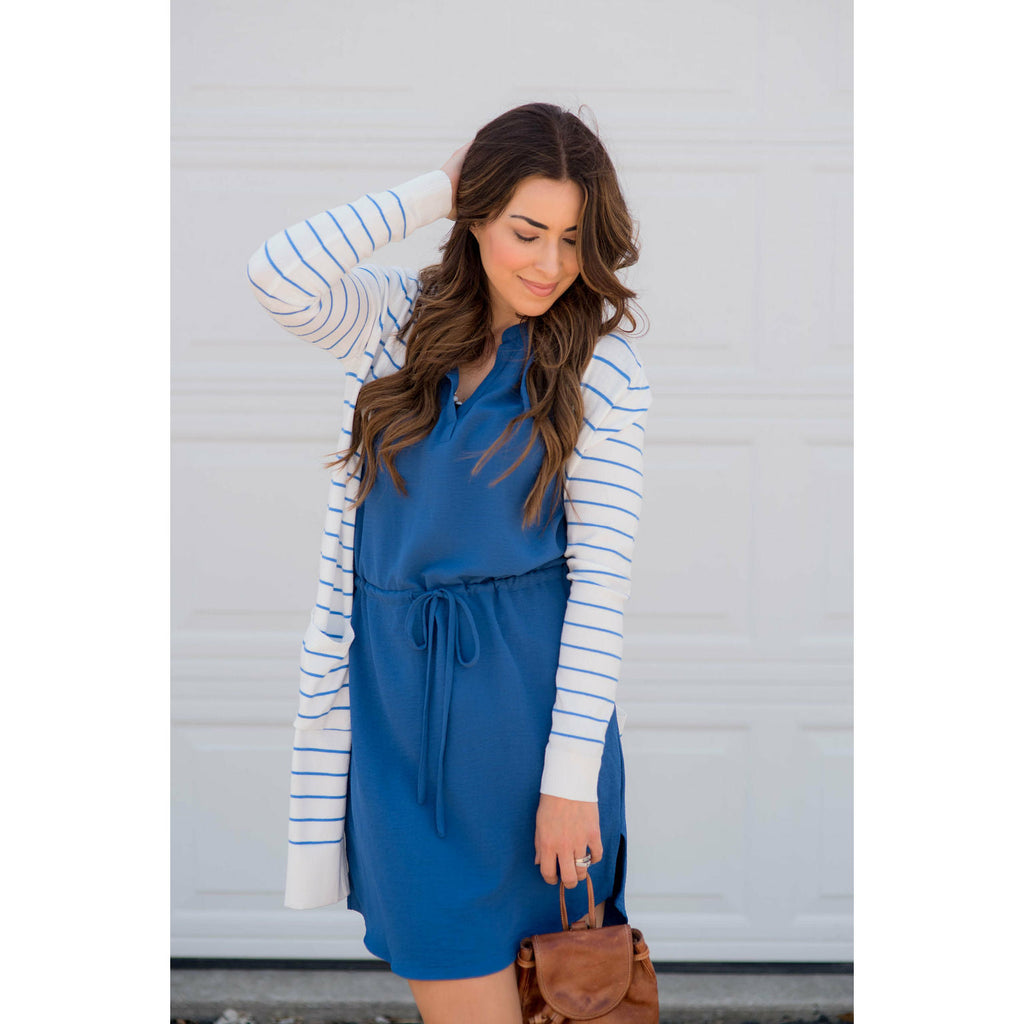 V-Neck Tie Dress - Betsey's Boutique Shop