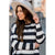 Striped V Stitched Sweatshirt - Betsey's Boutique Shop - Shirts & Tops