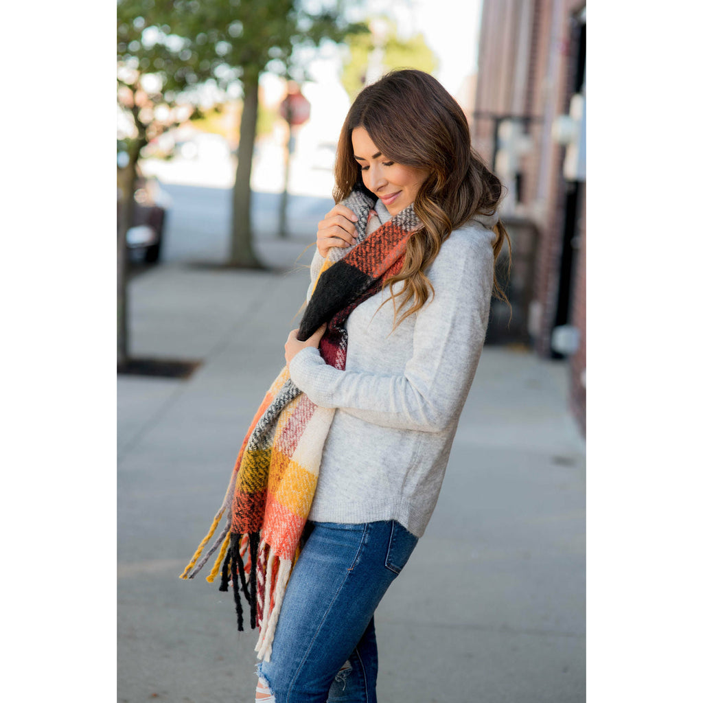 Fuzzy Wonders Multi Colored Scarf - Betsey's Boutique Shop - Scarves