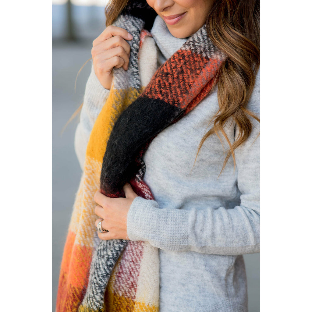 Fuzzy Wonders Multi Colored Scarf - Betsey's Boutique Shop - Scarves