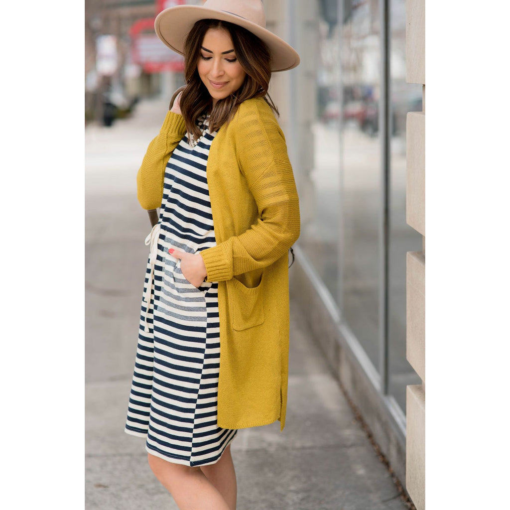 Two Toned Striped Dress - Betsey's Boutique Shop