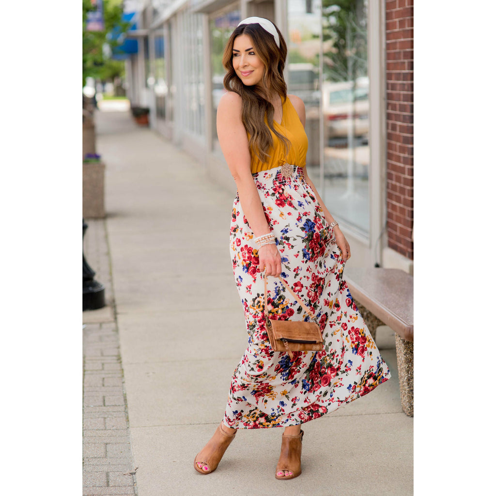 Floral Bottom Maxi - Betsey's Boutique Shop