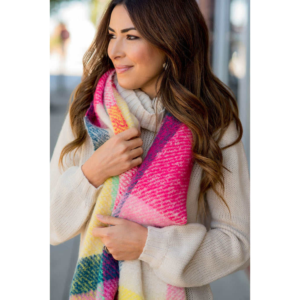 Fuzzy Wonders Multi Colored Scarf - Betsey's Boutique Shop - Scarves