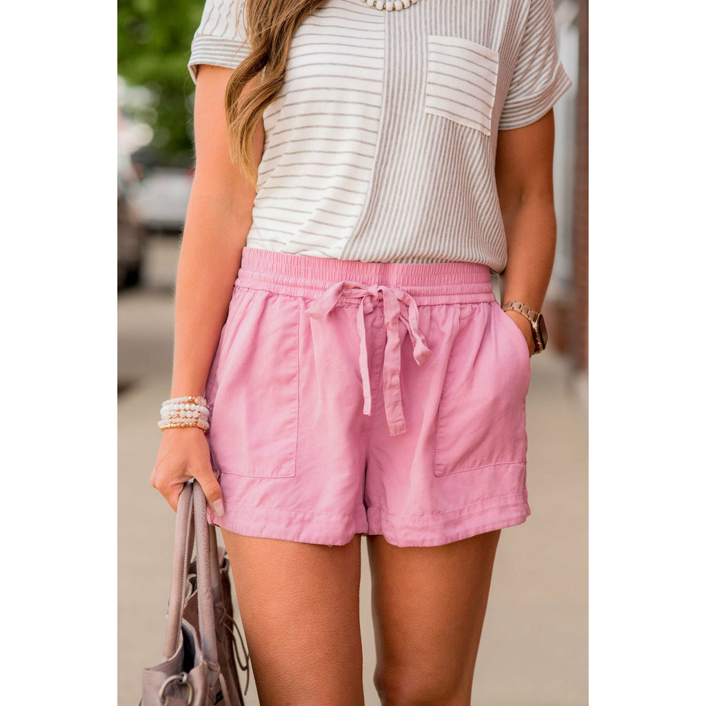 Simple Drawstring Shorts - Betsey's Boutique Shop