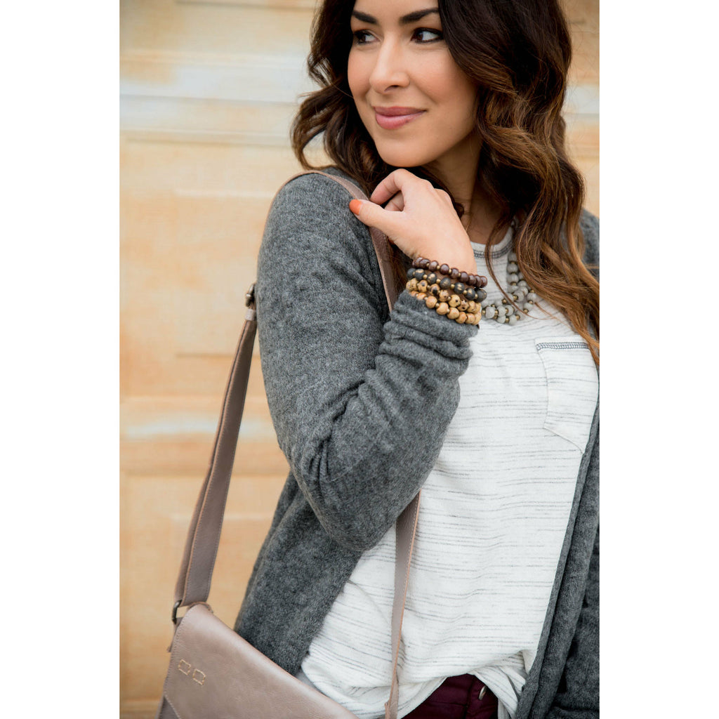 Solid Dot Accent Cardigan - Betsey's Boutique Shop