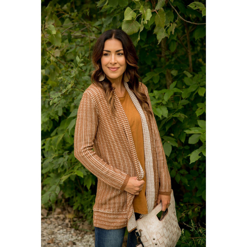 Mixed Knit Cardigan - Betsey's Boutique Shop